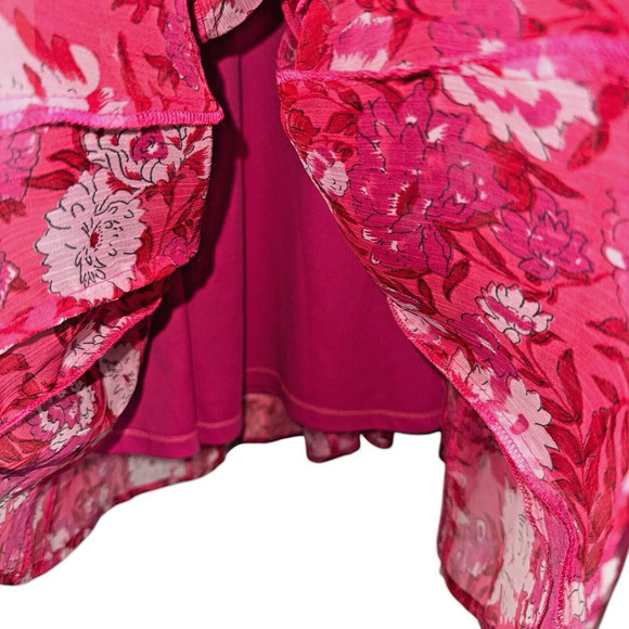 J.Peterman Sz 4 Silk Chiffon Floral Dress Feminine Cottagecore - Picture 9 of 15